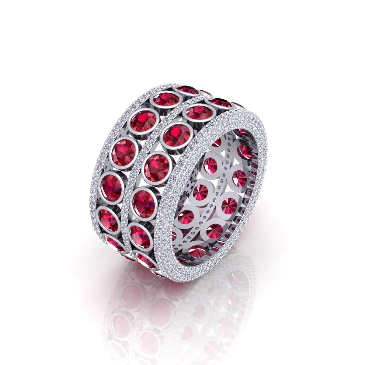 Full Fancy Eternity Ring 3D print model_5