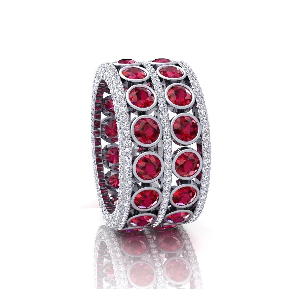 Full Fancy Eternity Ring 3D print model_10