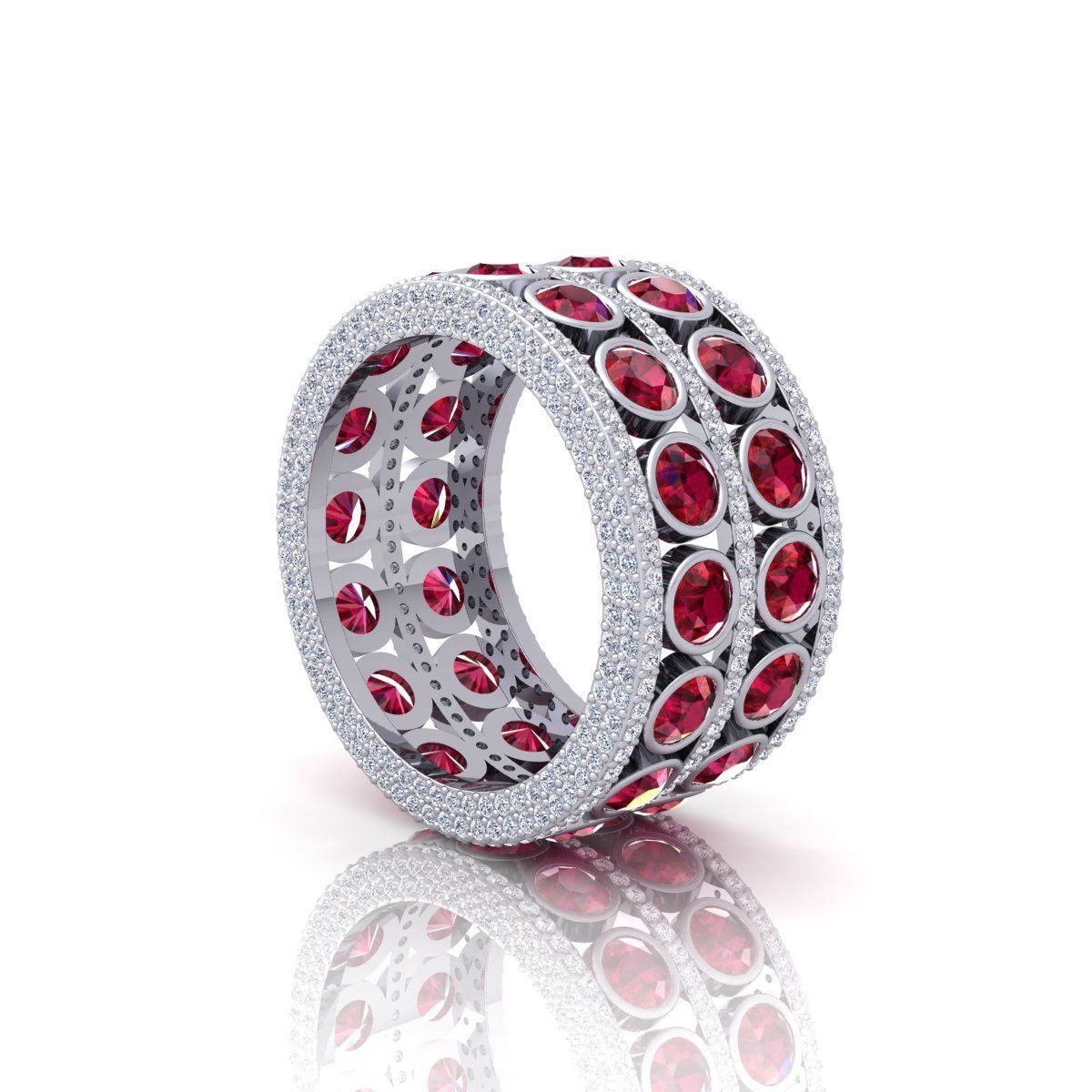 Full Fancy Eternity Ring 3D print model_3