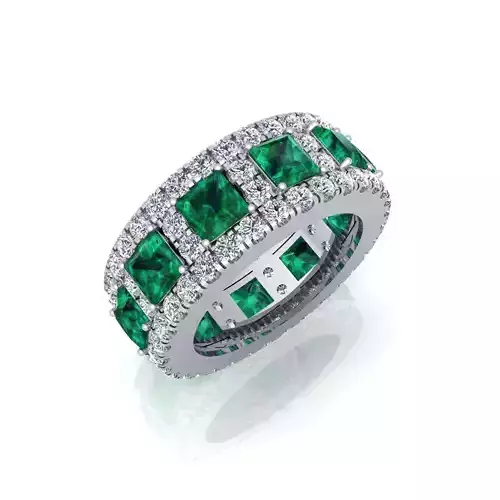 Prencess Cut Etrnity Ring 