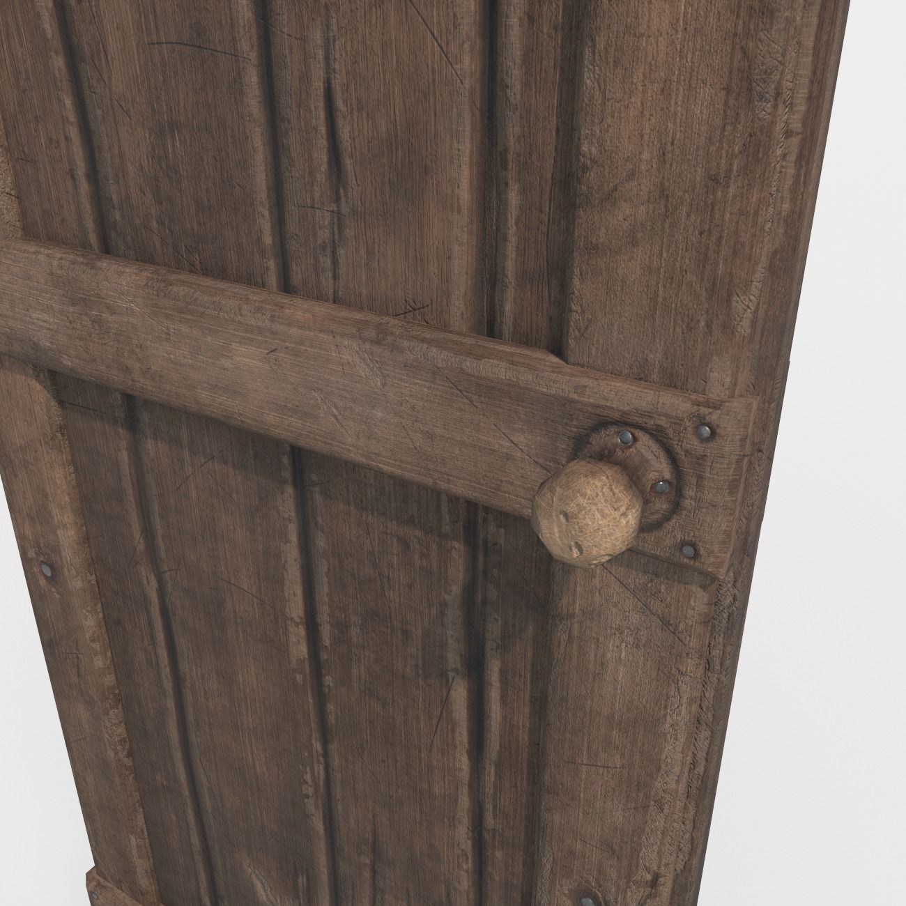 Medieval Door Low-poly 3D model_6