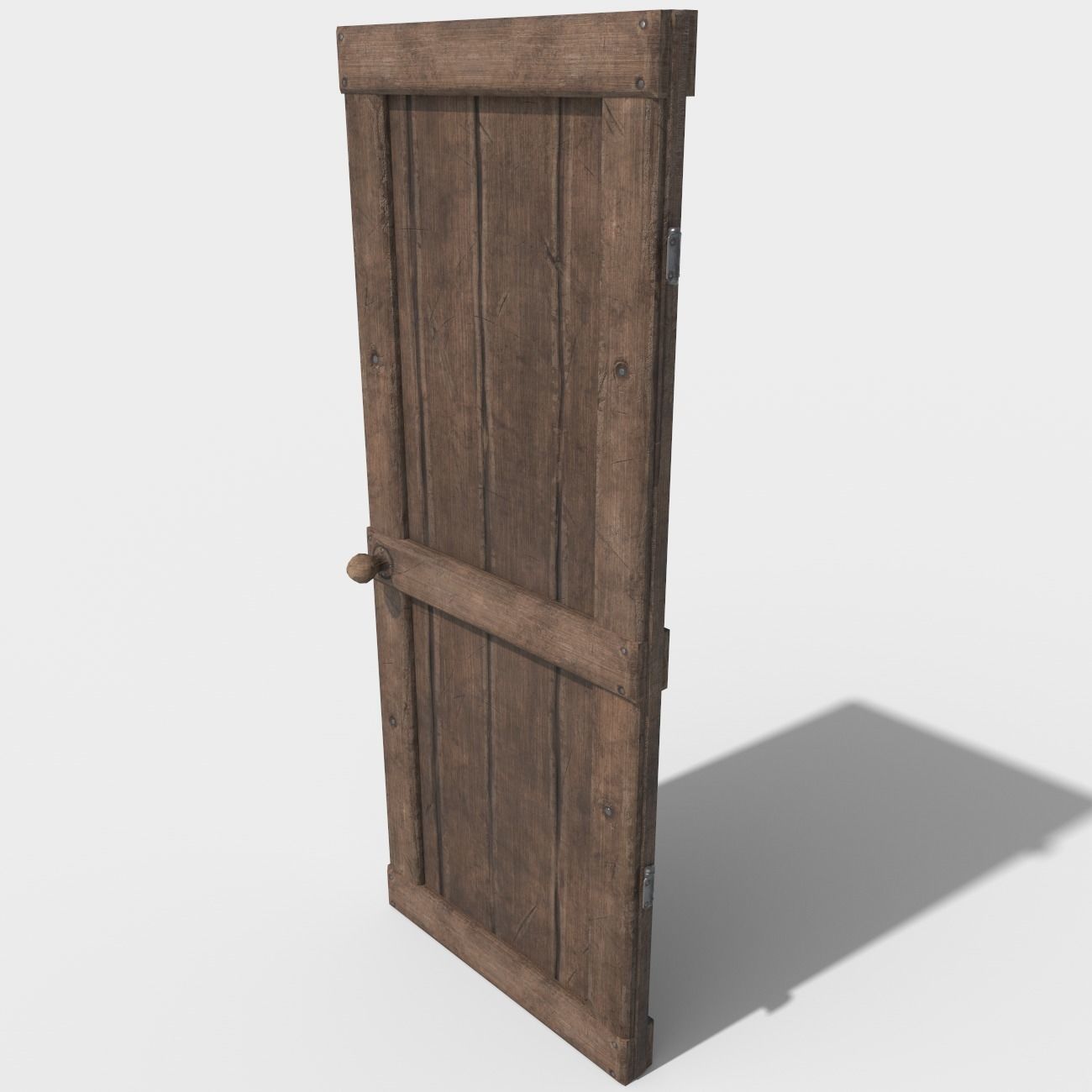 Medieval Door Low-poly 3D model_3