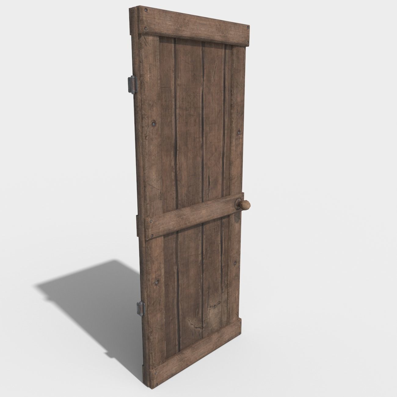 Medieval Door Low-poly 3D model_2