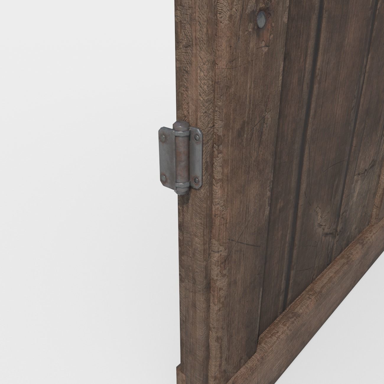 Medieval Door Low-poly 3D model_5