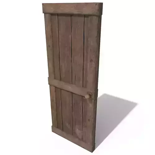 Medieval Door Low-poly 3D model