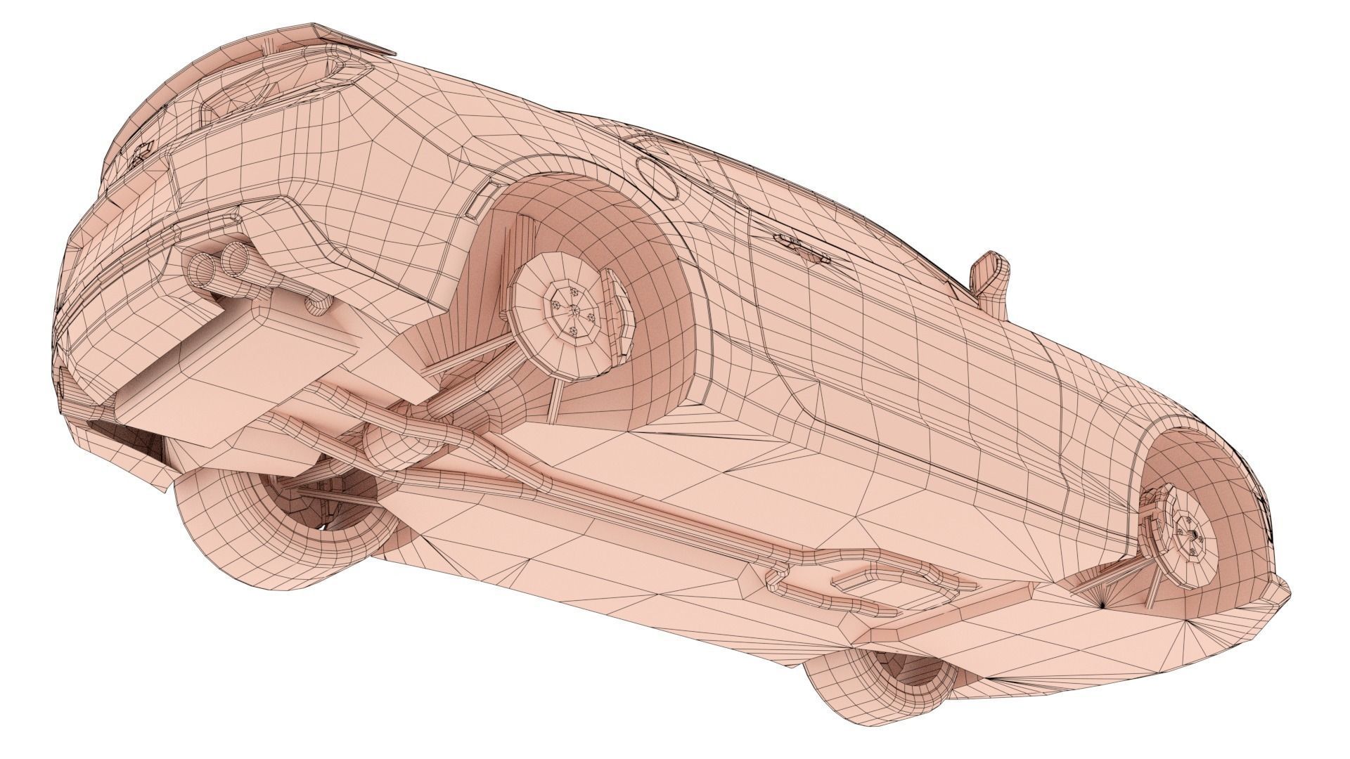 Chevrolet Camaro SS 2017 Low Poly Low-poly 3D model_20