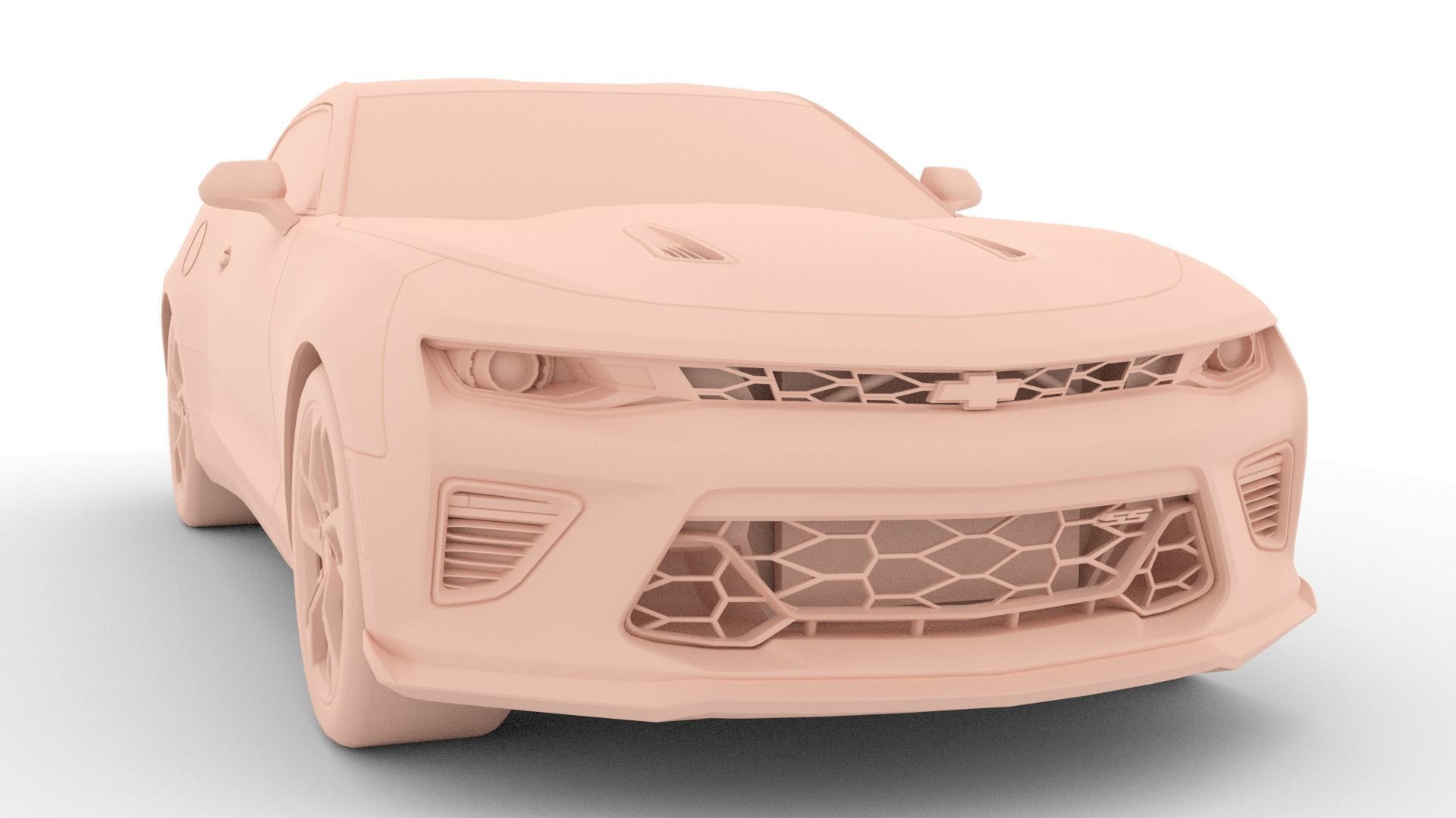 Chevrolet Camaro SS 2017 Low Poly Low-poly 3D model_16