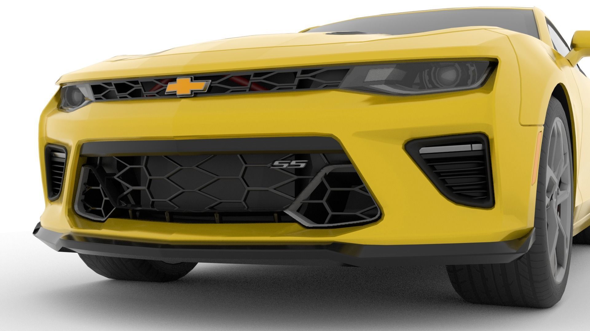 Chevrolet Camaro SS 2017 Low Poly Low-poly 3D model_9