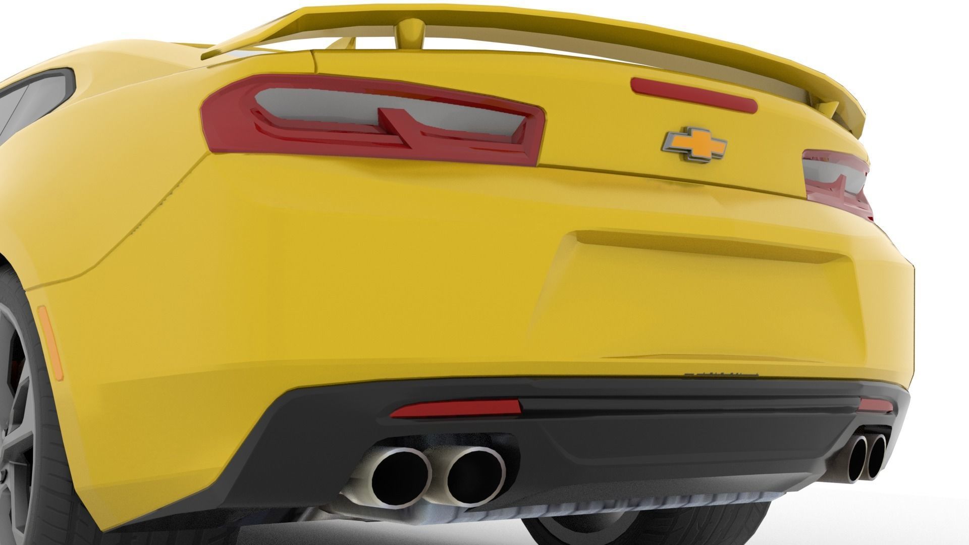 Chevrolet Camaro SS 2017 Low Poly Low-poly 3D model_11