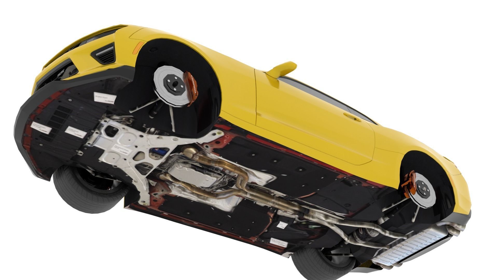 Chevrolet Camaro SS 2017 Low Poly Low-poly 3D model_13