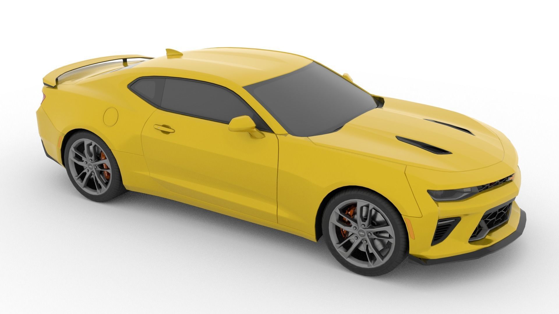 Chevrolet Camaro SS 2017 Low Poly Low-poly 3D model_4