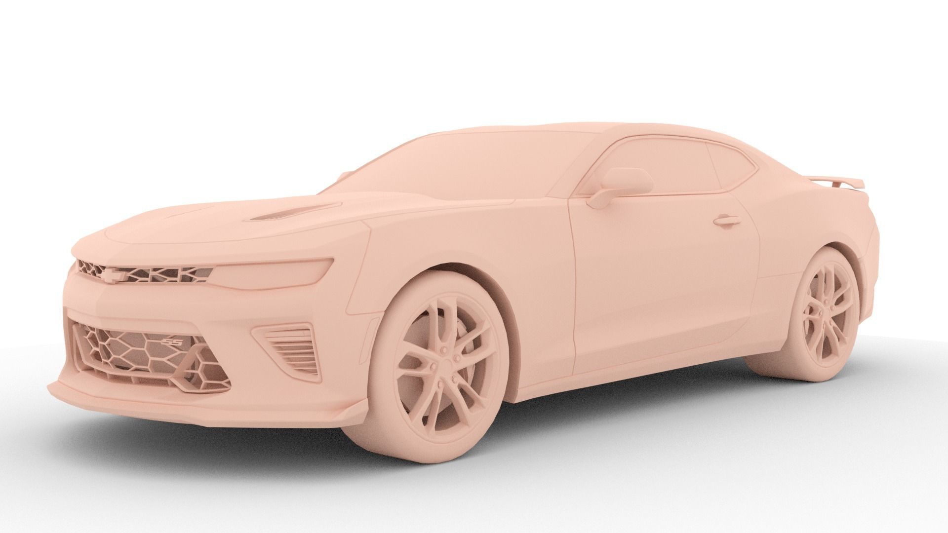 Chevrolet Camaro SS 2017 Low Poly Low-poly 3D model_14
