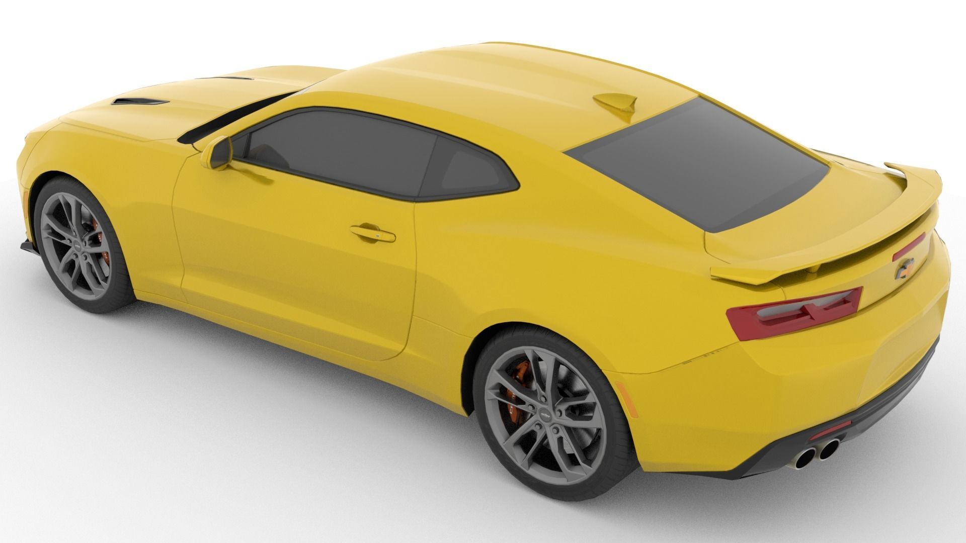 Chevrolet Camaro SS 2017 Low Poly Low-poly 3D model_7