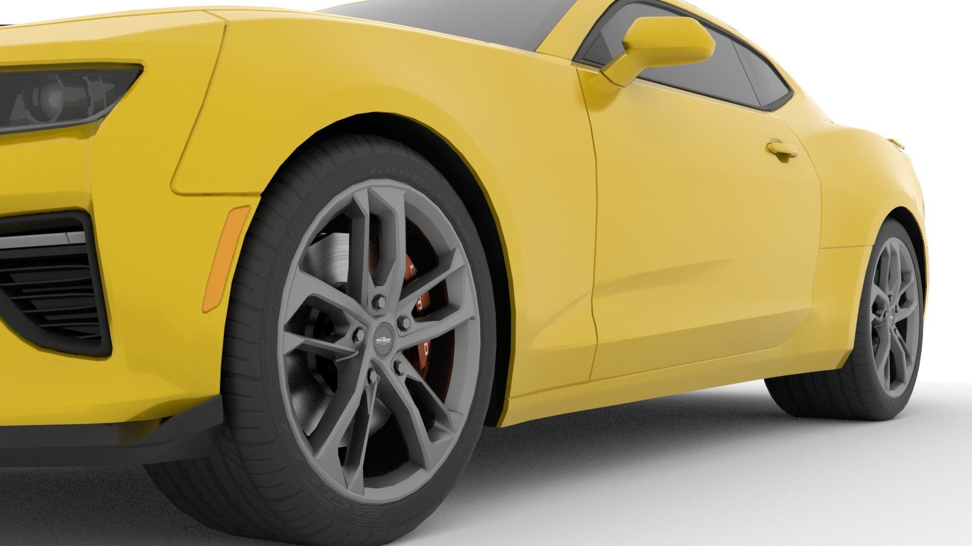 Chevrolet Camaro SS 2017 Low Poly Low-poly 3D model_8