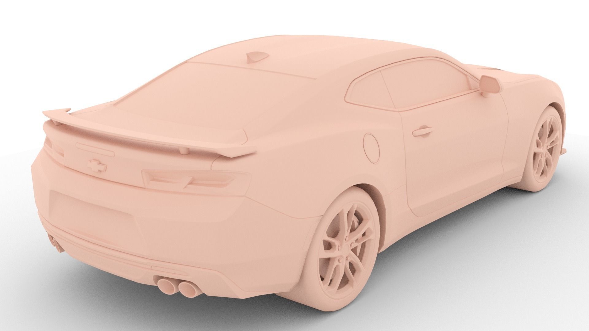 Chevrolet Camaro SS 2017 Low Poly Low-poly 3D model_18