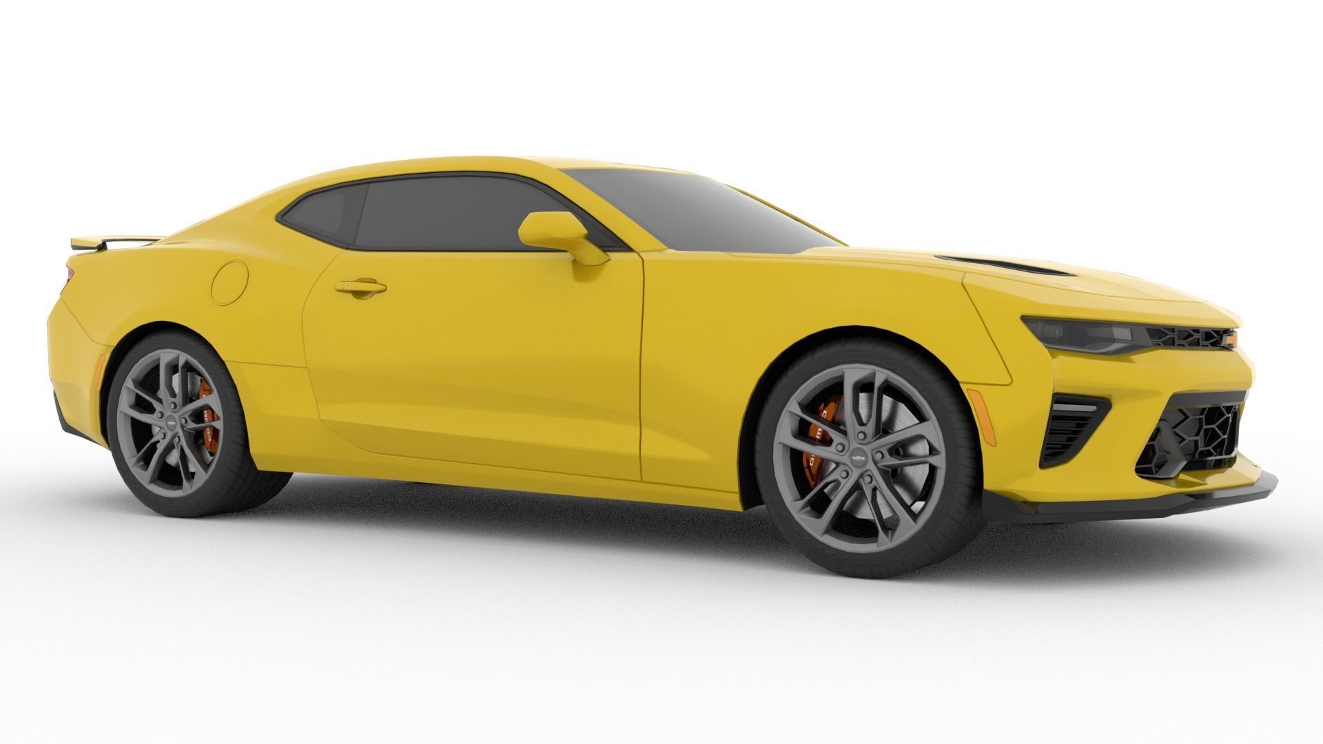 Chevrolet Camaro SS 2017 Low Poly Low-poly 3D model_3