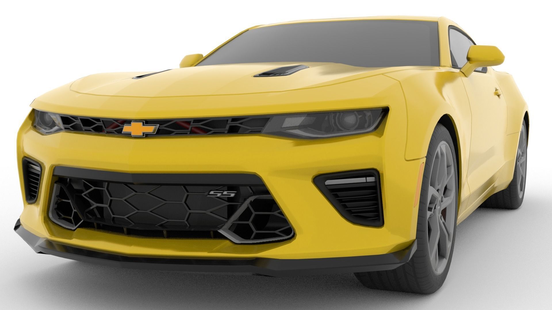 Chevrolet Camaro SS 2017 Low Poly Low-poly 3D model_2