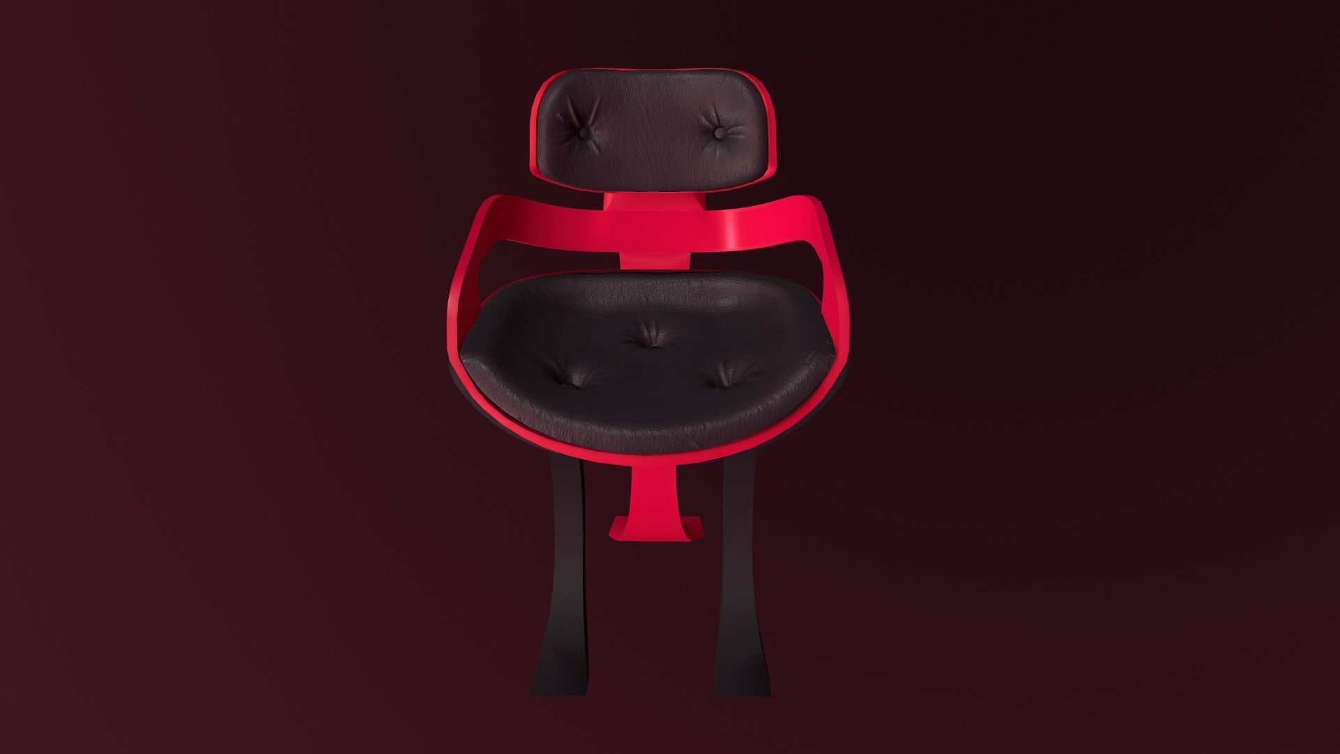 Designer Modern Chair Low-poly 3D model_4