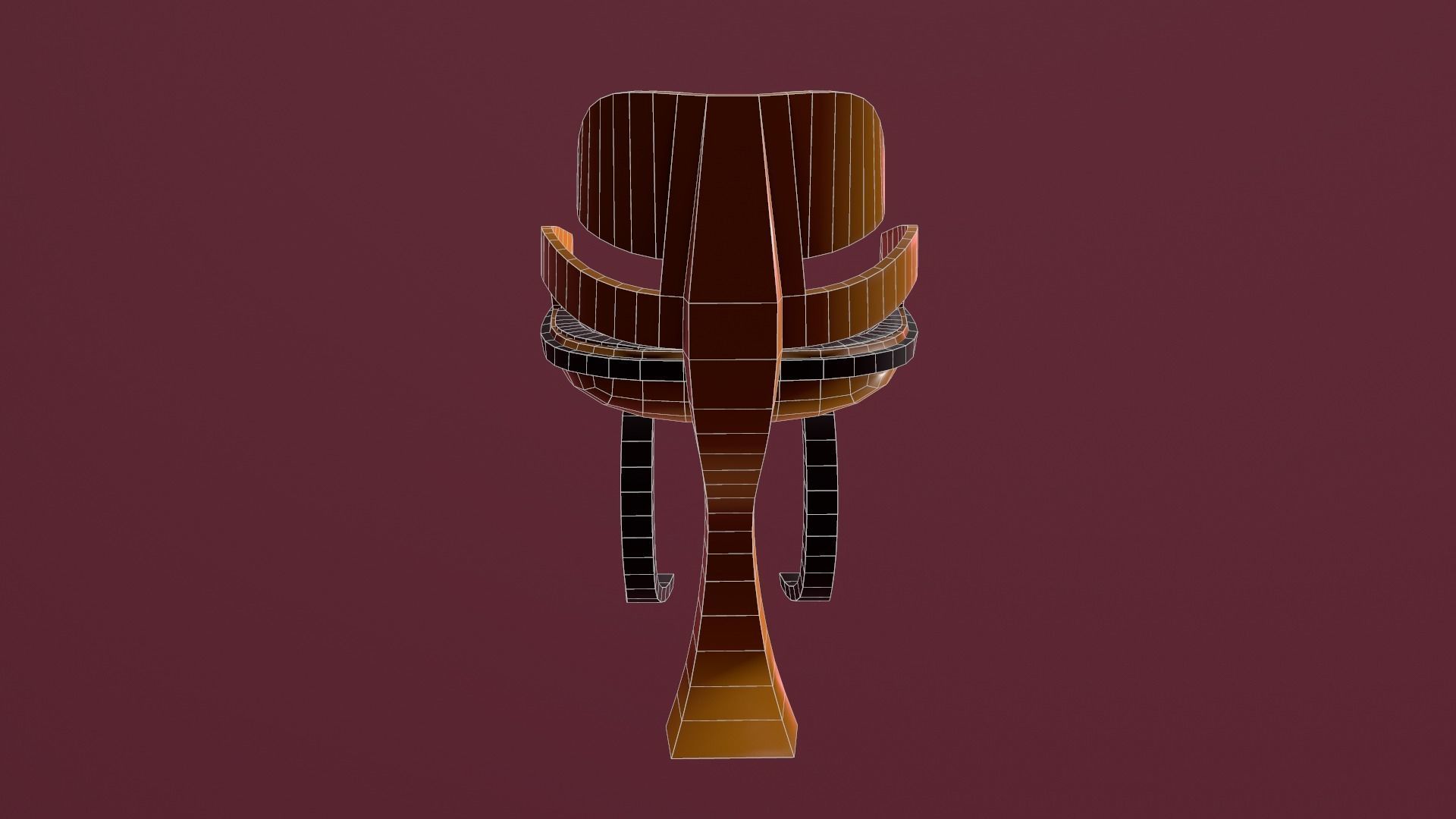 Designer Modern Chair Low-poly 3D model_10