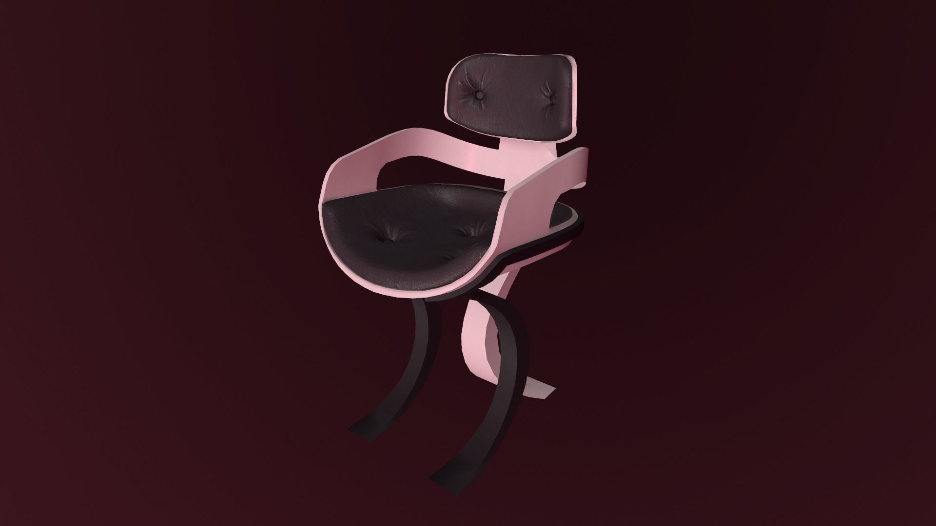 Designer Modern Chair Low-poly 3D model_12