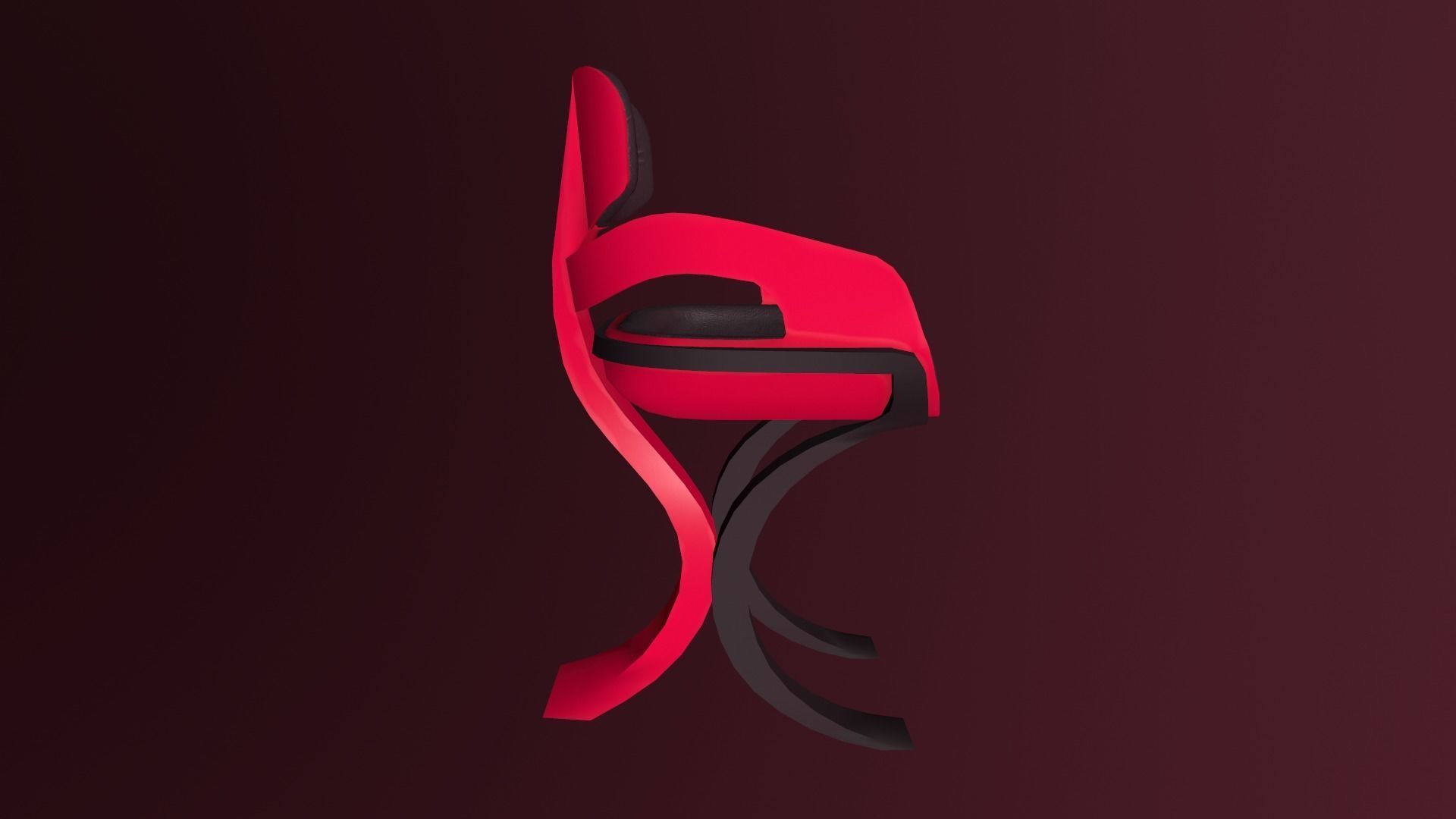 Designer Modern Chair Low-poly 3D model_6