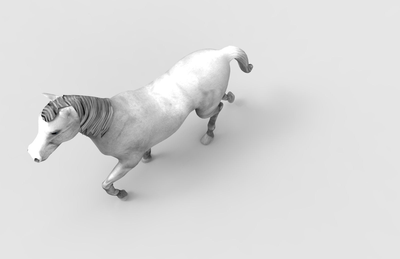 Horse Animated Low-poly 3D model_12