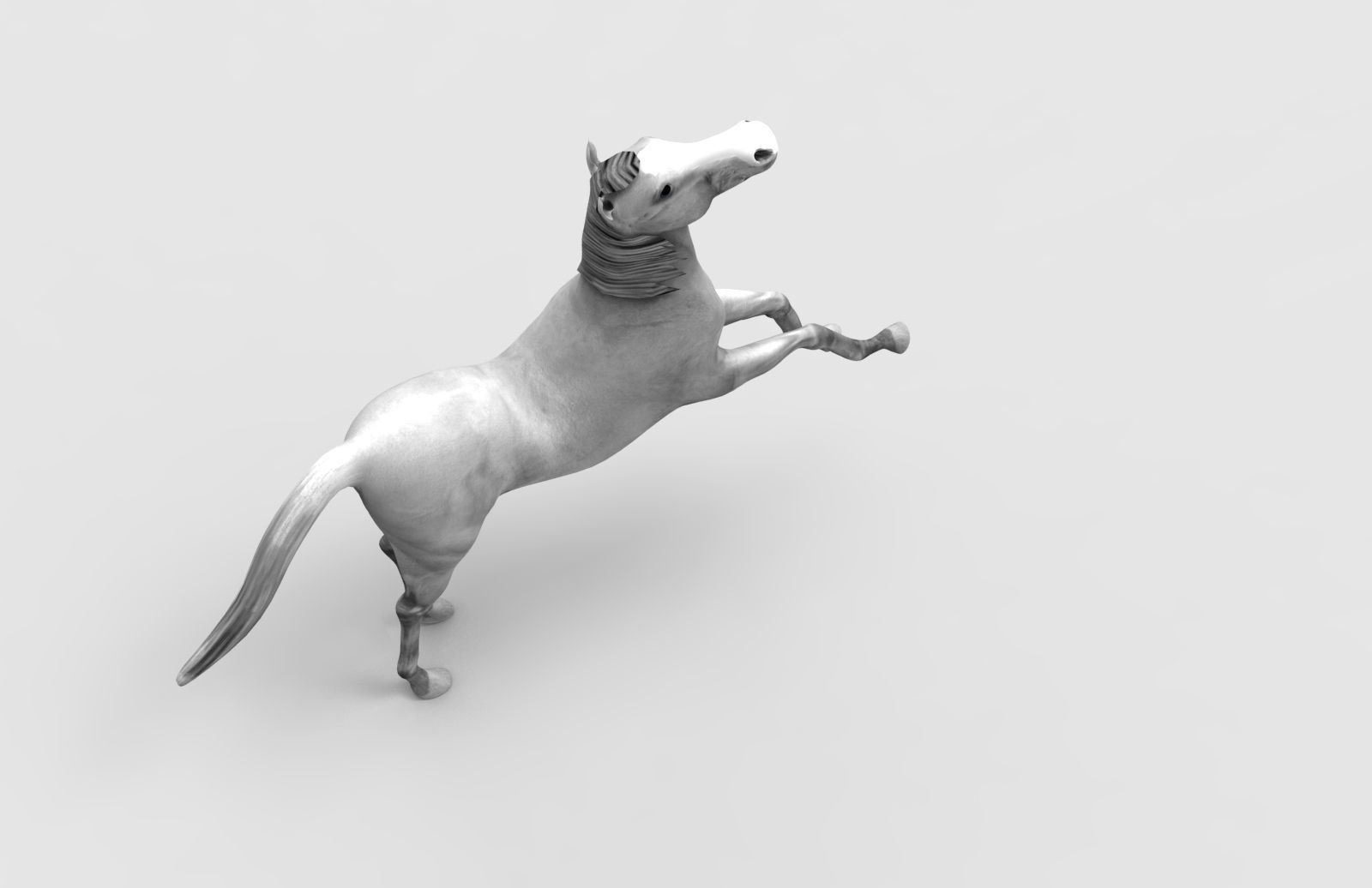 Horse Animated Low-poly 3D model_5