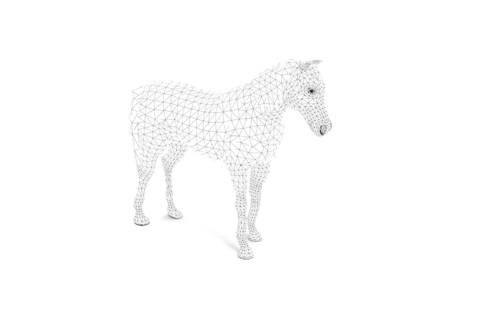 Horse Animated Low-poly 3D model_28