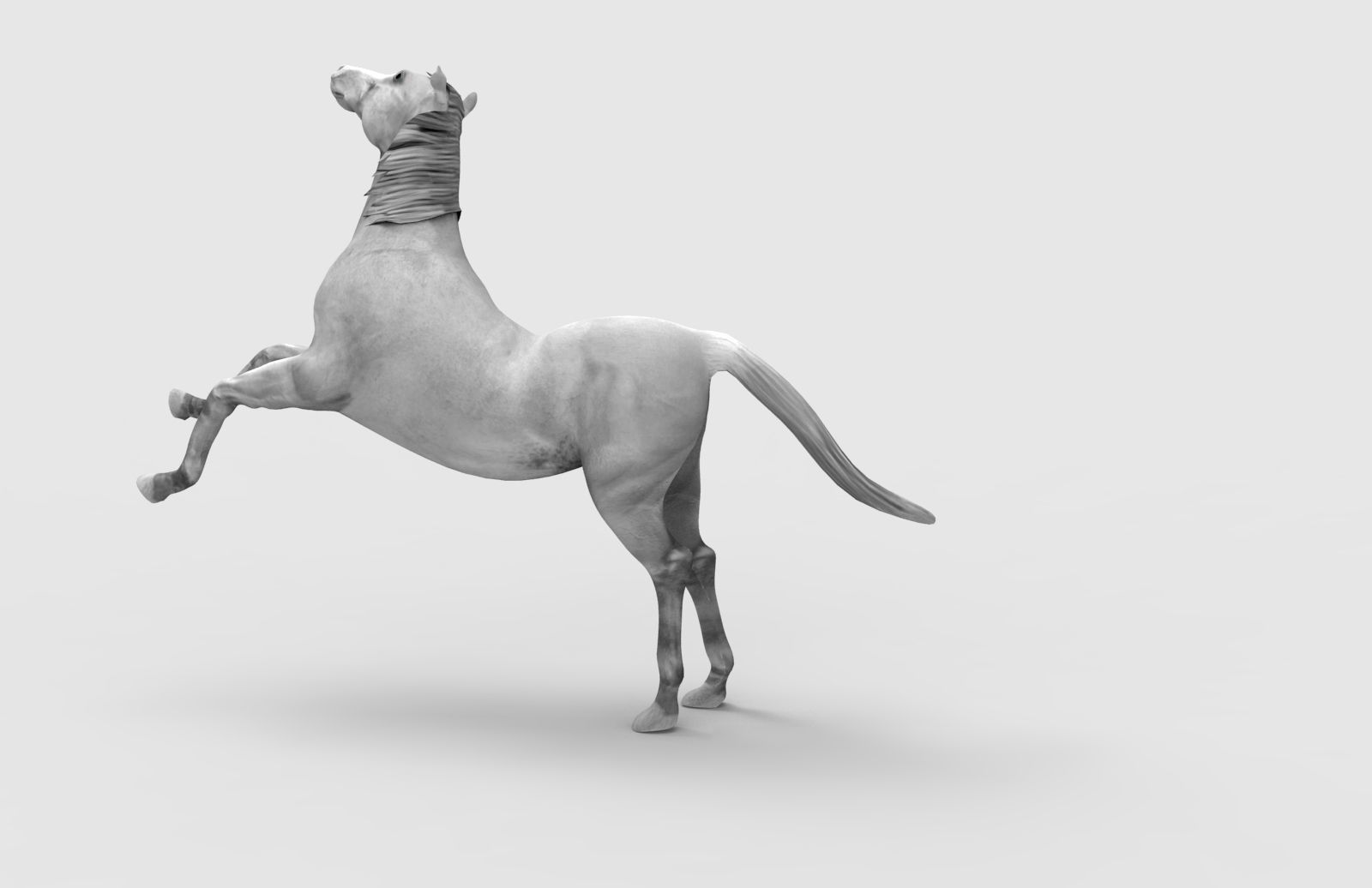 Horse Animated Low-poly 3D model_3