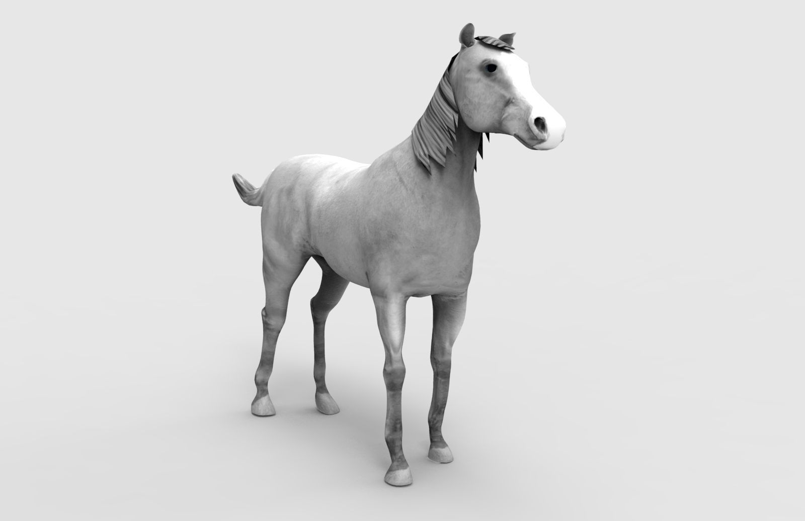 Horse Animated Low-poly 3D model_10