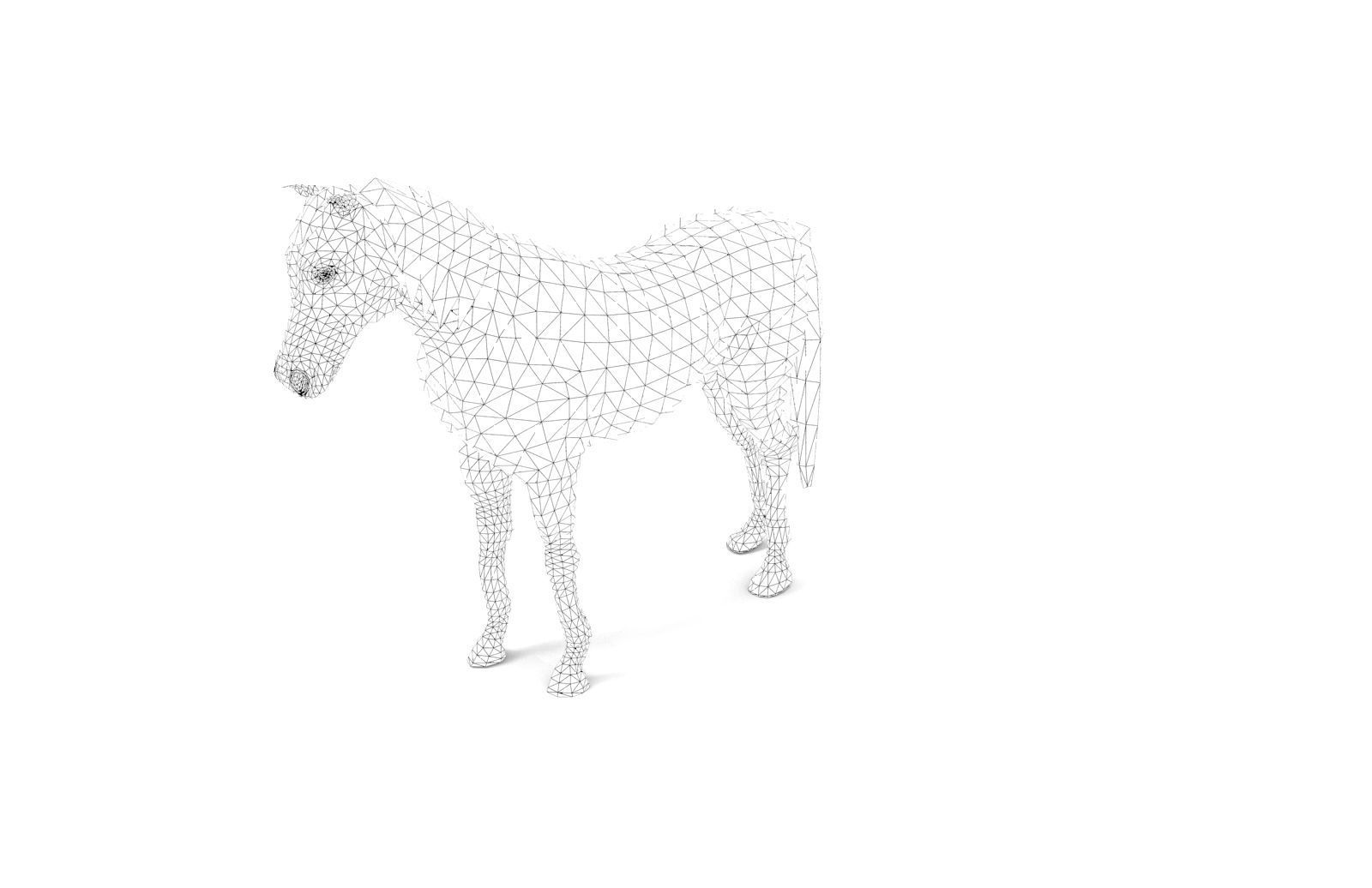 Horse Animated Low-poly 3D model_29