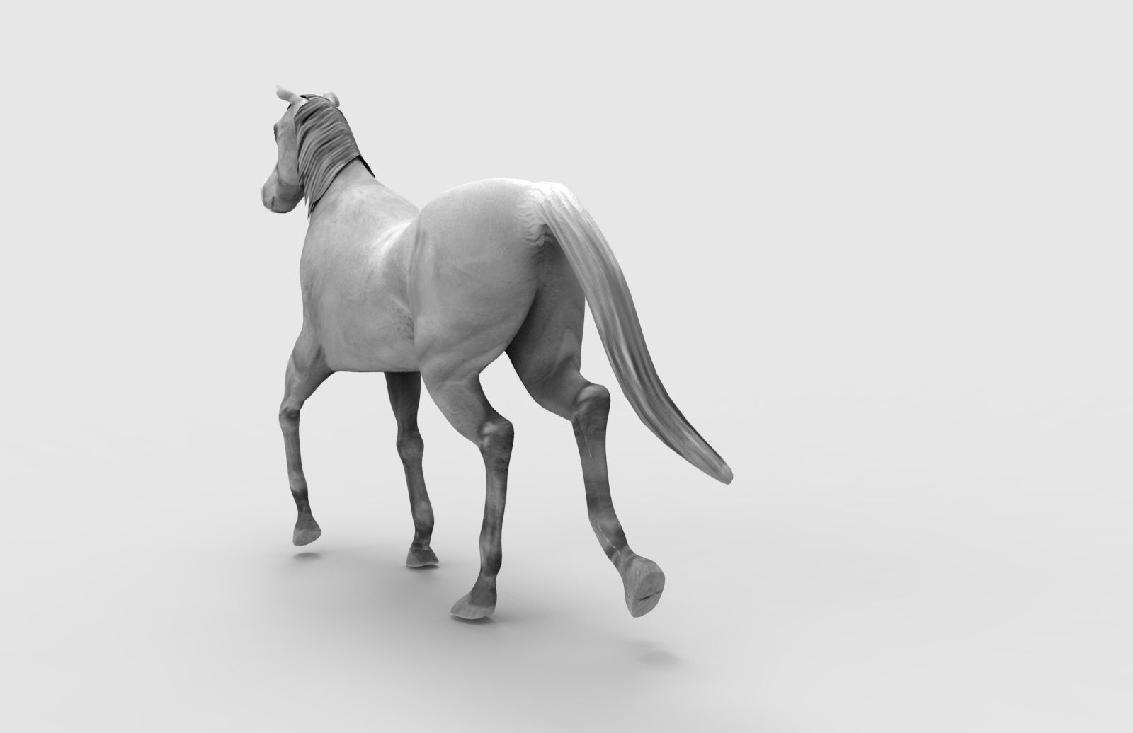 Horse Animated Low-poly 3D model_13