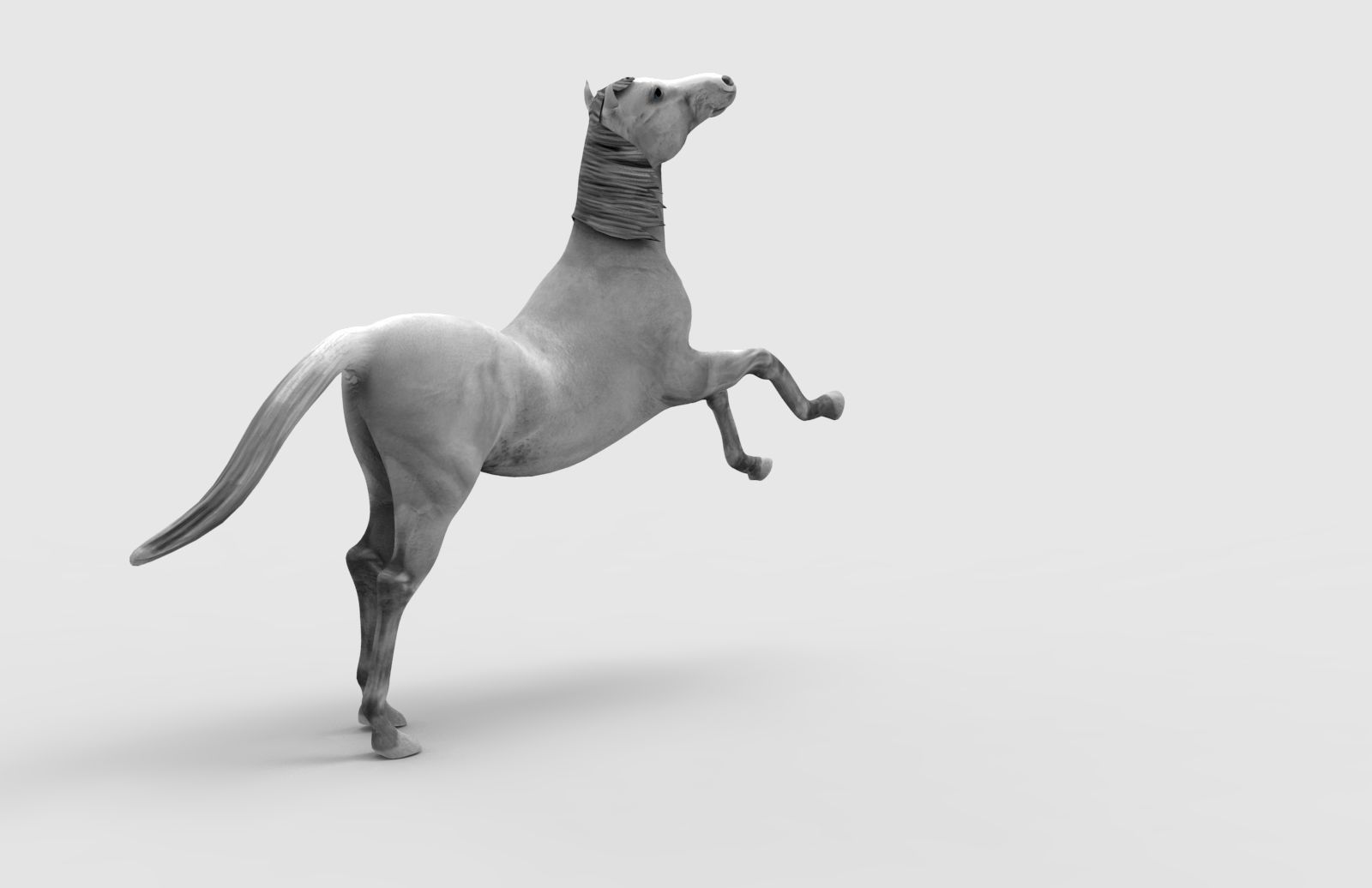 Horse Animated Low-poly 3D model_2