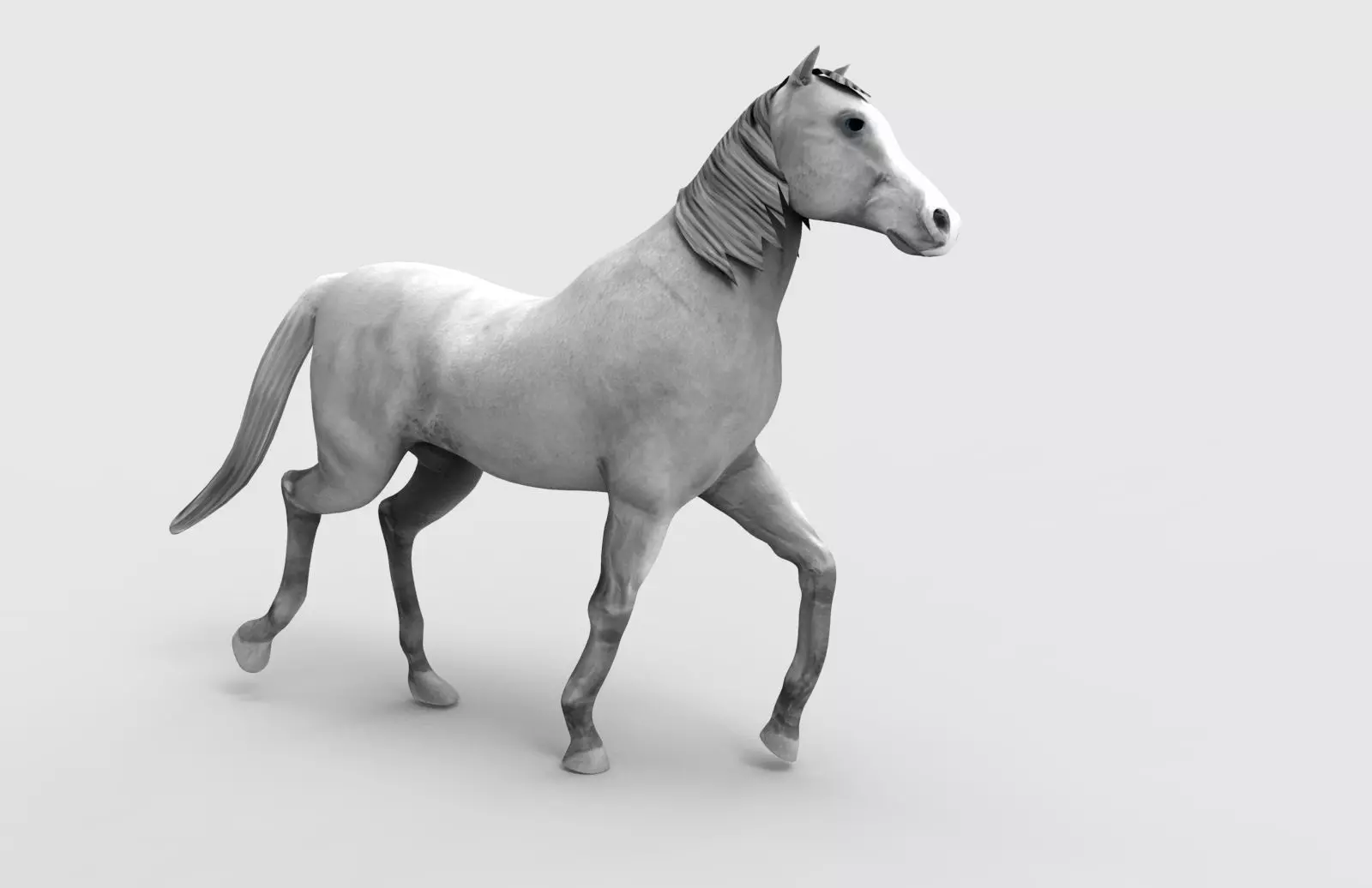 Horse Animated Low-poly 3D model_0