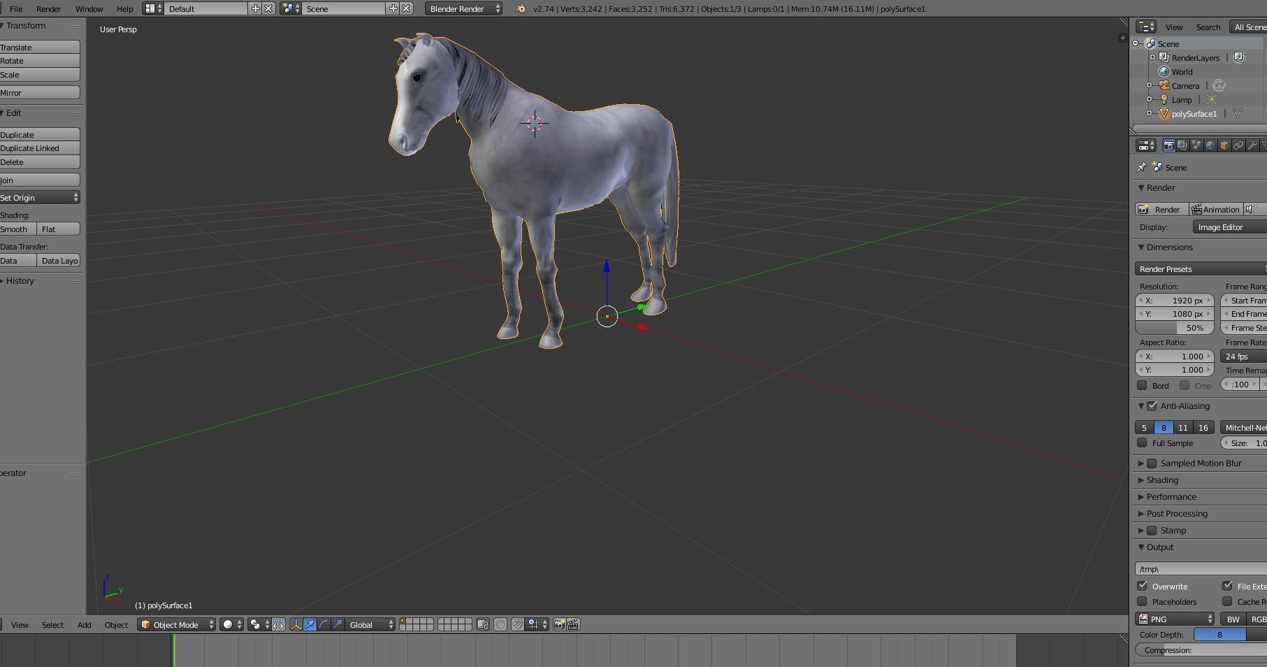 Horse Animated Low-poly 3D model_23