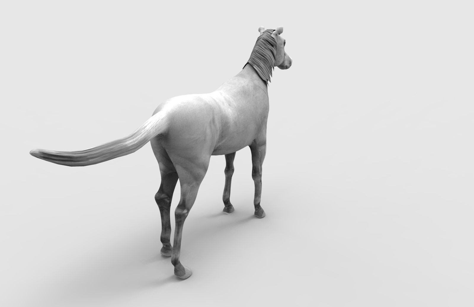 Horse Animated Low-poly 3D model_9