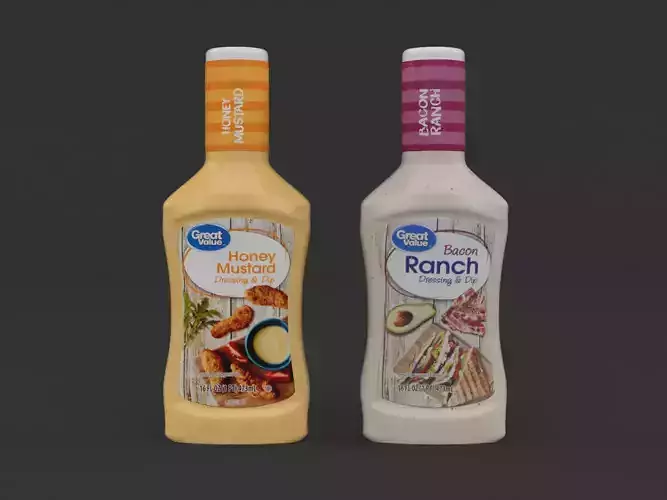 Great Value Honey Mustard Dressing and Dip 3D model