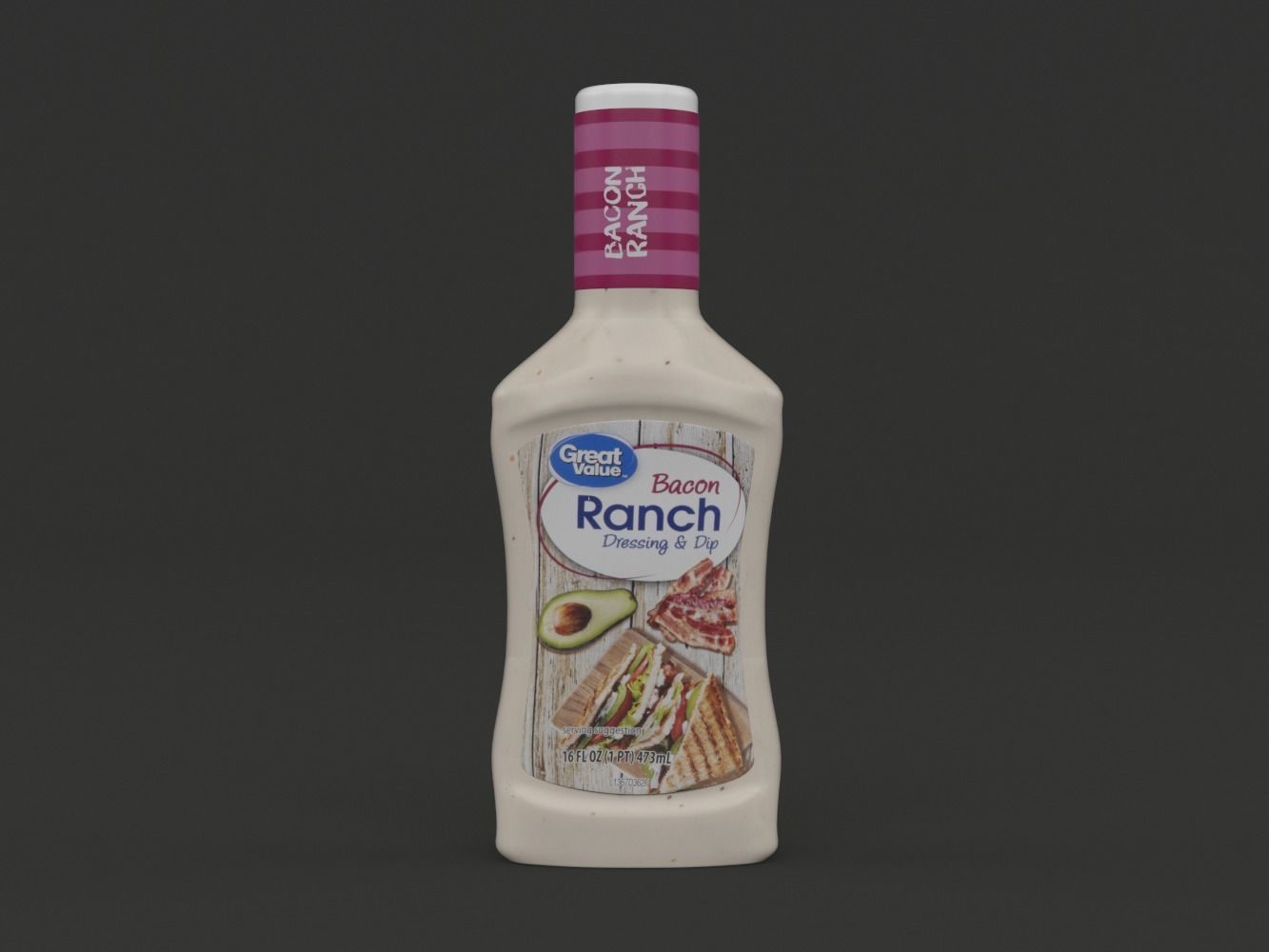 Great Value Honey Mustard Dressing and Dip 3D model_4