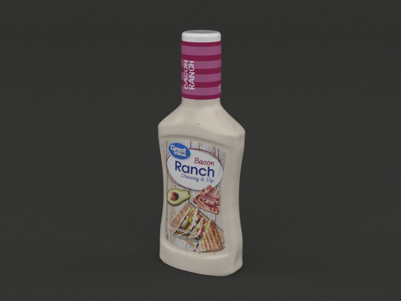 Great Value Honey Mustard Dressing and Dip 3D model_6