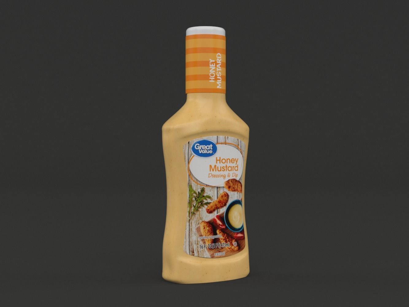 Great Value Honey Mustard Dressing and Dip 3D model_3