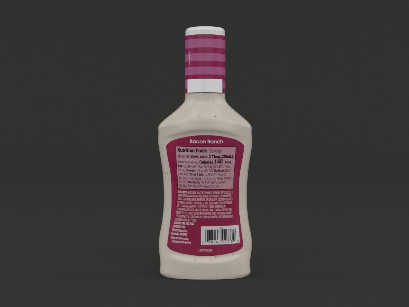 Great Value Honey Mustard Dressing and Dip 3D model_5