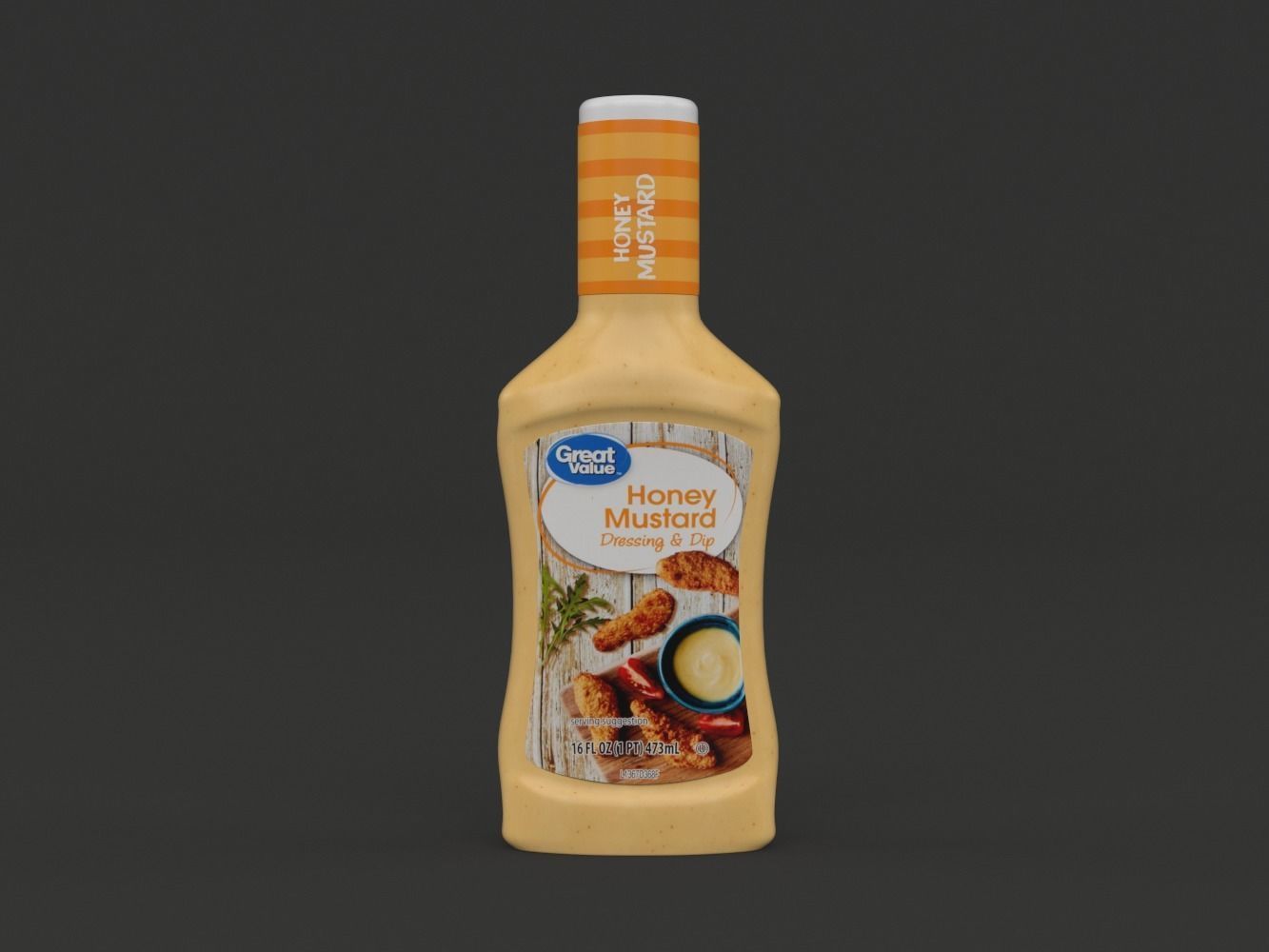 Great Value Honey Mustard Dressing and Dip 3D model_1