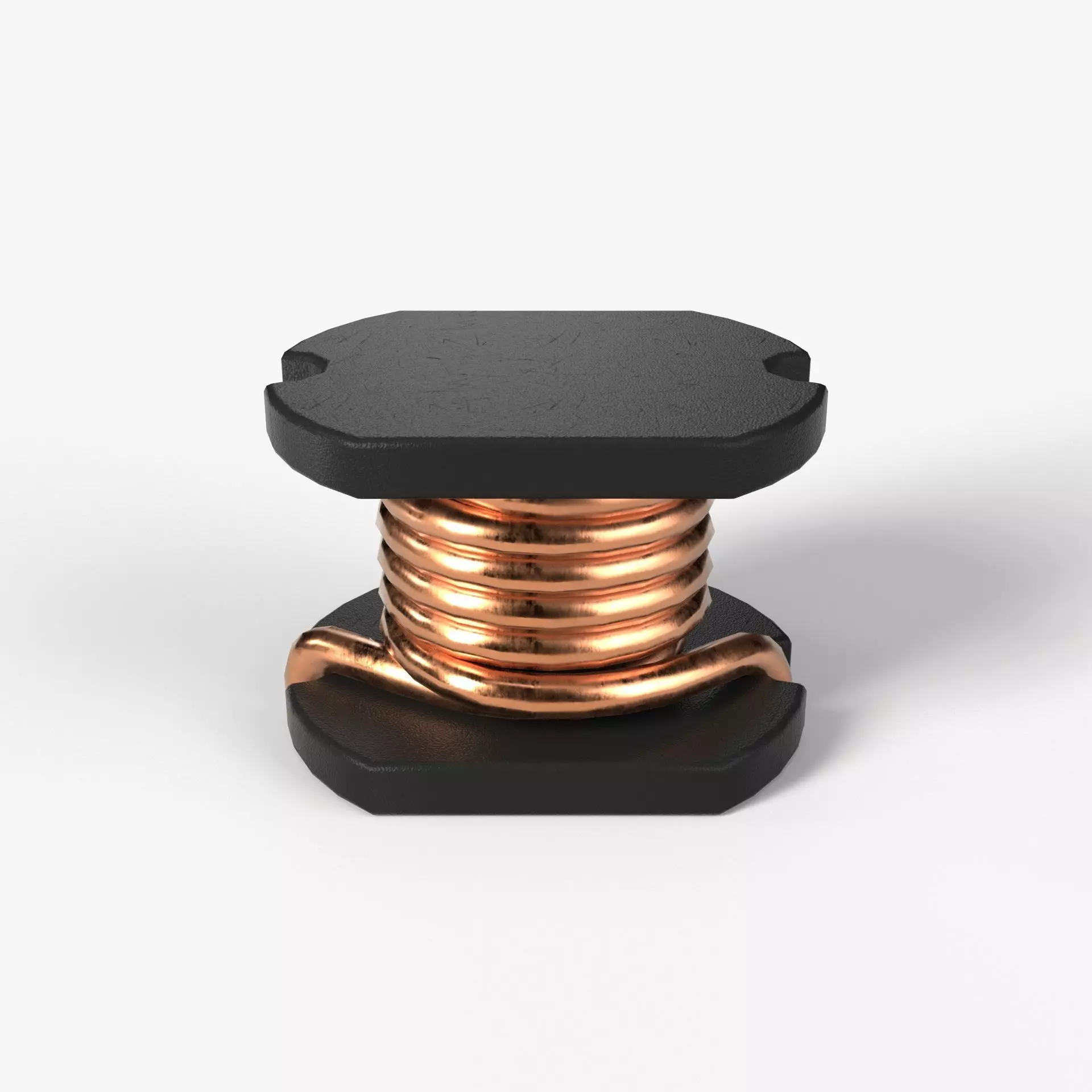 2K PBR Textured Inductor Low-poly 3D model_0