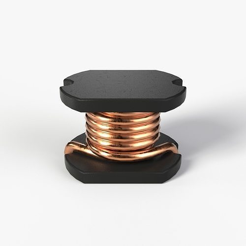 2K PBR Textured Inductor Low-poly 3D model