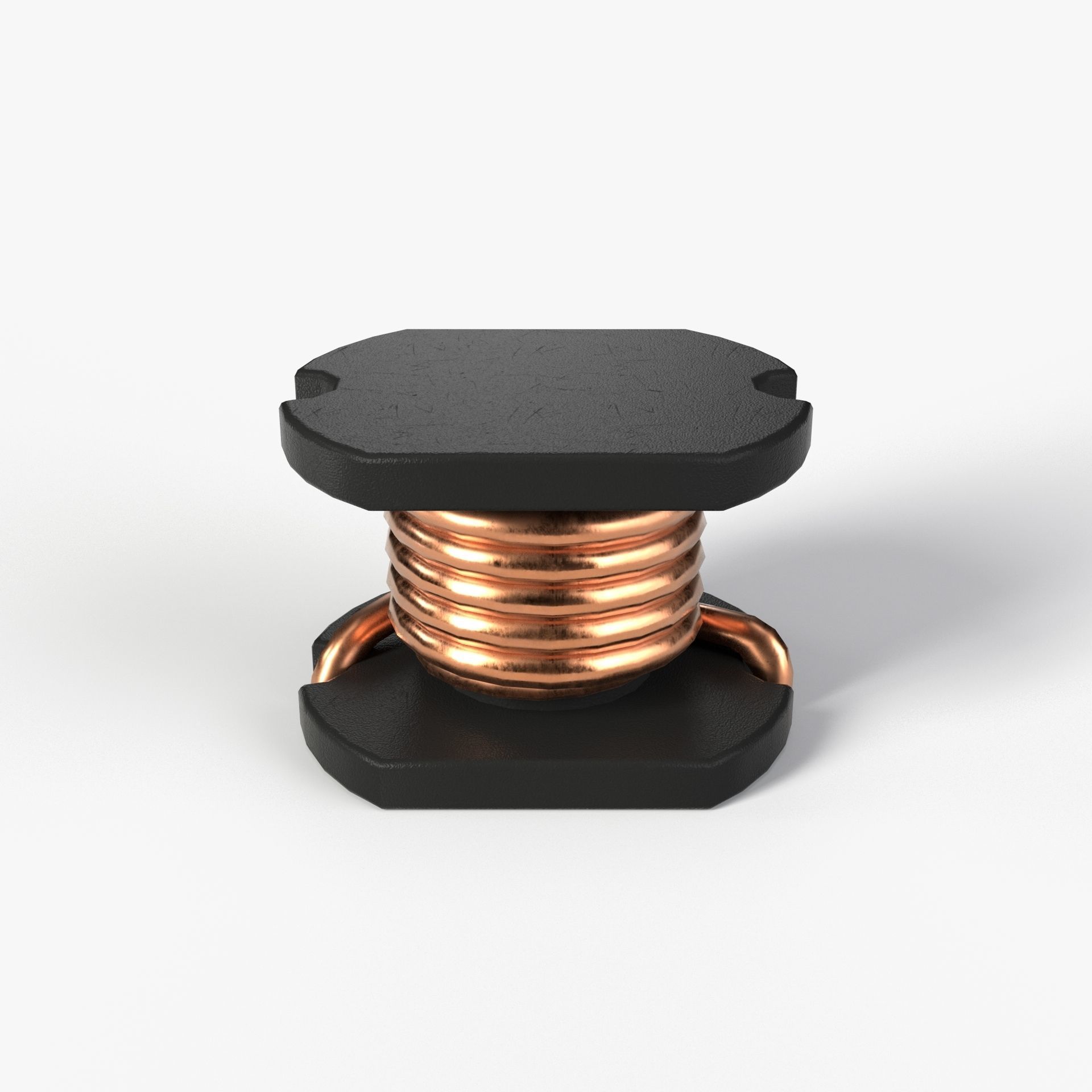 2K PBR Textured Inductor Low-poly 3D model_2