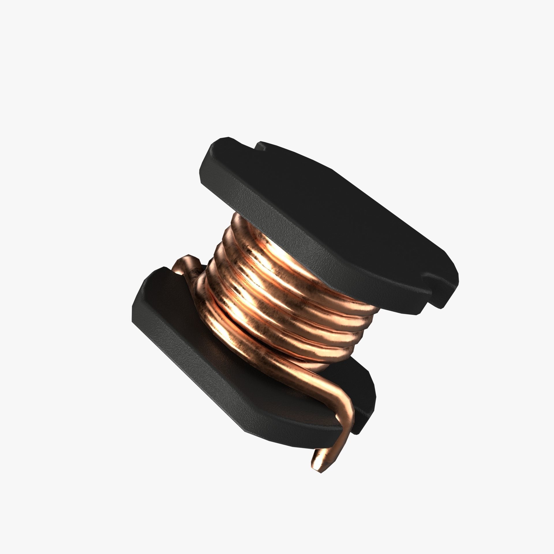 2K PBR Textured Inductor Low-poly 3D model_5