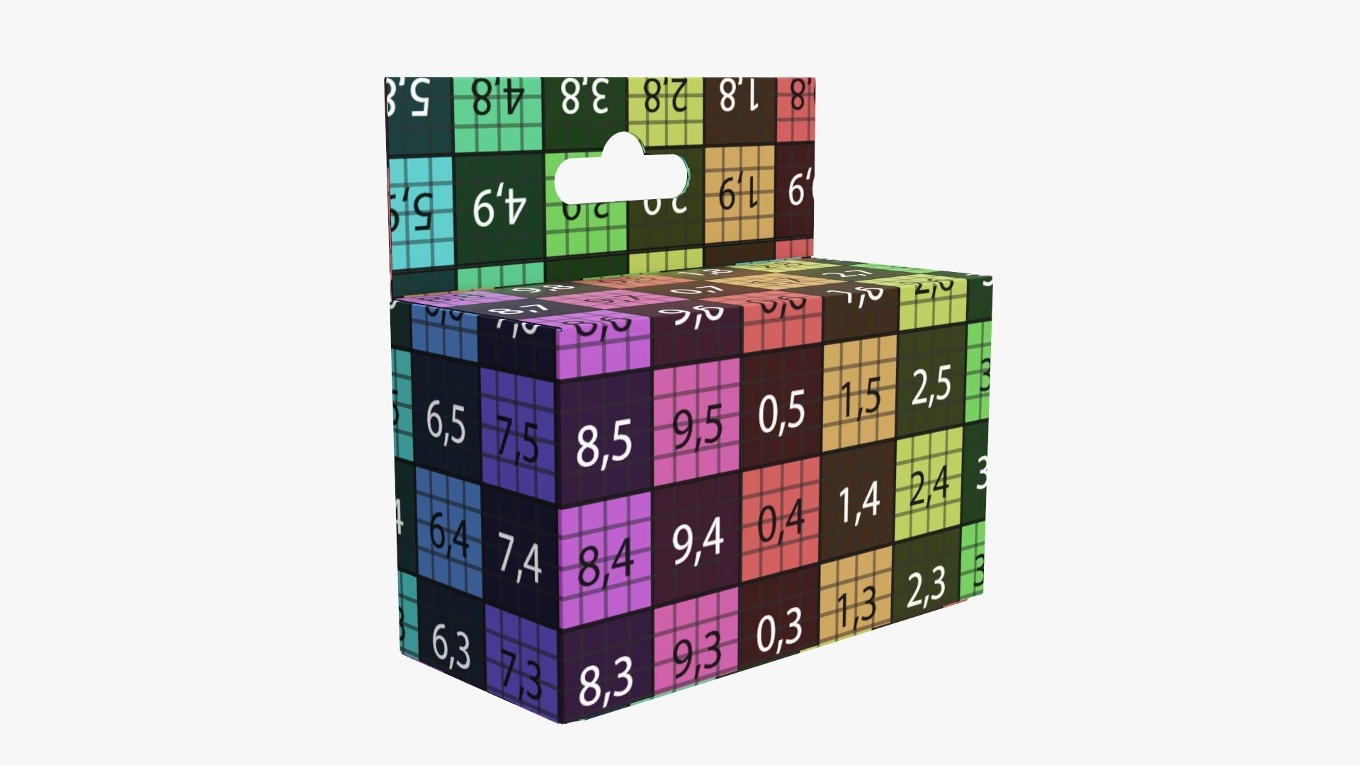 Hanging cardboard box retail 01 3D model_10