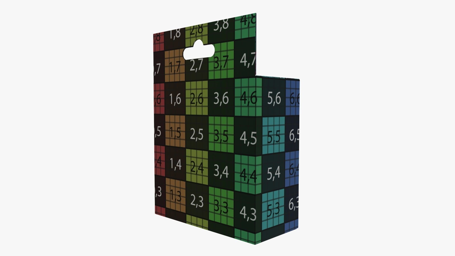 Hanging cardboard box retail 03 3D model_11