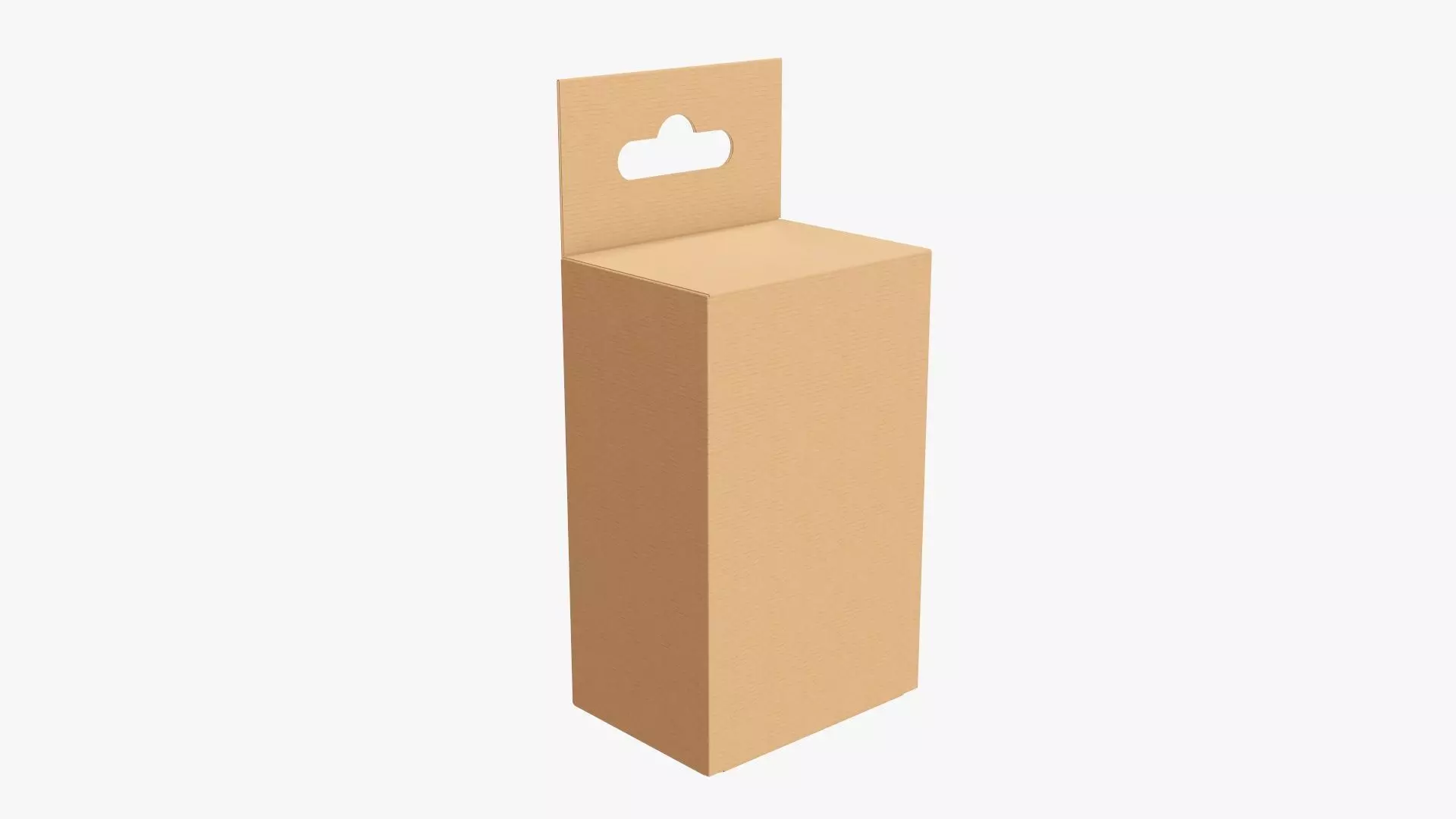 Hanging cardboard box retail 02 3D model