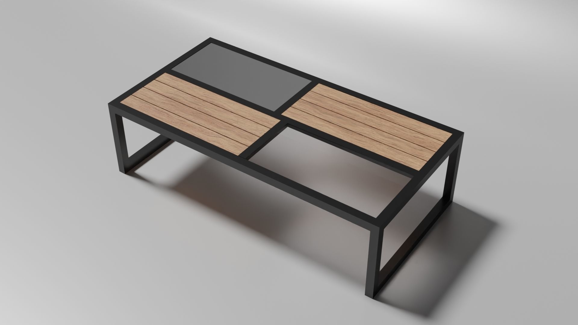 Coffee Table Low-poly 3D model_3